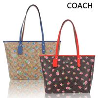 COACH 馬車花卉塗鴉 PVC 托特包(2色選)