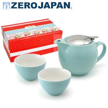 【ZERO JAPAN】典藏陶瓷一壺兩杯超值禮盒組 湖水藍