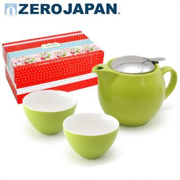 【ZERO JAPAN】典藏陶瓷一壺兩杯超值禮盒組 青草綠
