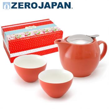 【ZERO JAPAN】典藏陶瓷一壺兩杯超值禮盒組 蘿蔔紅