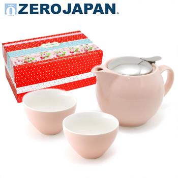 【ZERO JAPAN】典藏陶瓷一壺兩杯超值禮盒組 桃粉紅