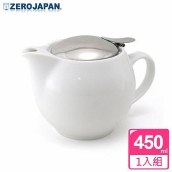 【ZERO JAPAN】典藏陶瓷不鏽鋼蓋壺450cc 白色