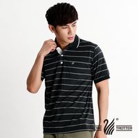 【遊遍天下】MIT男款吸濕排汗抗UVPOLO衫S156(黑條格)