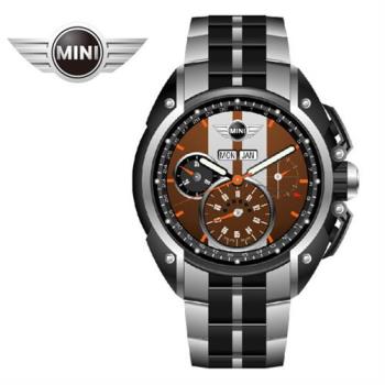 萬寶鐘錶MINI手錶/腕錶 MINI Swiss Watches雙巧克力色石英計時鍊帶手錶 45mm MINI-04S