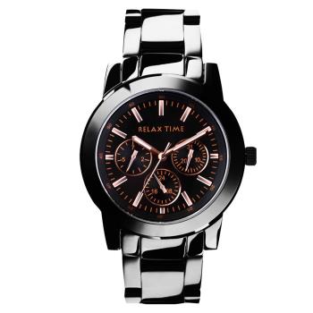 Relax Time 時尚達人日曆顯示腕錶 IP黑x玫塊金時標 R0800-16-10 R0800-16-10X 組合賣場