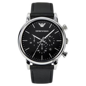 ARMANI Classic 城市時尚計時腕錶-黑46mm(AR1828)