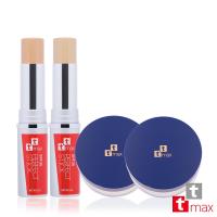 ttmax【水凝長效立體光粉霜SPF36★★★+雪紡柔膚礦物蜜粉】4入組