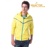 【hilltop山頂鳥】男款超輕量超潑水抗UV彈性外套S02M87亮黃