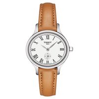 TISSOT天梭 BELLA ORA PICCOLA 系列小秒針女錶 白x卡其色 27mm T1031101603300