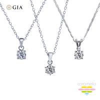 彩糖鑽工坊 GIA 30分 F/VS2 3EX+頂級北極光車工 四爪鑽石項鍊