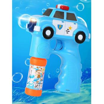 【17mall】兒童玩具電動聲光音樂警車泡泡槍附贈泡泡水
