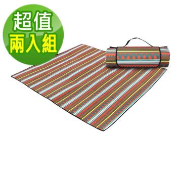 【韓國SELPA】防水雙面可用繽紛野餐墊/一般型(兩入組)