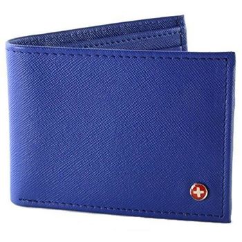 Alpine Swiss 2017瑞士十字多卡雙折可拆藍色信用卡皮夾(預購)