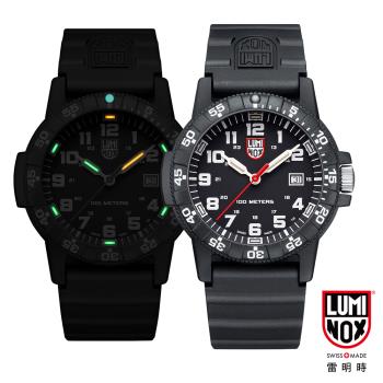 LUMINOX 雷明時SEA TURTLE 0320海龜系列腕錶-黑x白時標/44mm A0321
