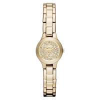DKNY 性感曲線晶鑽女錶 金 21mm NY8692