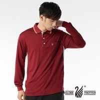 【遊遍天下】MIT男款抗UV吸濕排汗機能POLO長衫L075(磚紅)