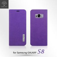 Metal Slim 三星 S8高仿小牛皮 TPU內層側翻站立皮套