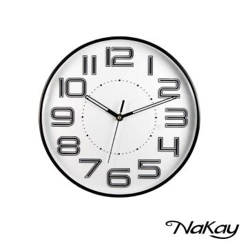 NAKAY-12吋超靜音立體數字掛鐘 NCL-37