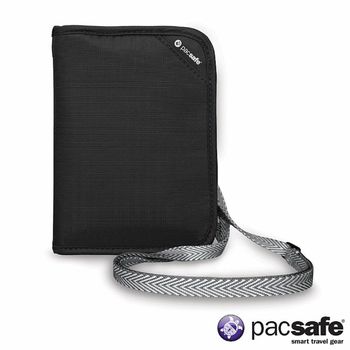 Pacsafe RFIDSAFE V150 防盜頸掛式護照皮夾(黑色)(2080)
