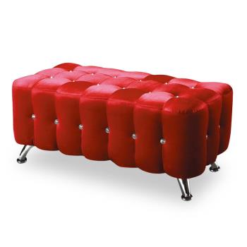 【時尚屋】[NM7]水鑽5尺絨布長椅NM7-295-3三色可選/免組裝/免運費/椅凳