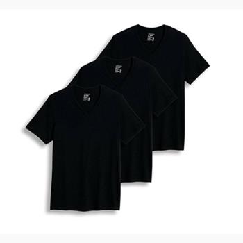 Jockey 2017男創新V領短袖黑色ㄒ恤衫3件組(預購)