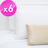 法式寢飾花季 純品良織-信封式平紋枕套X6件組