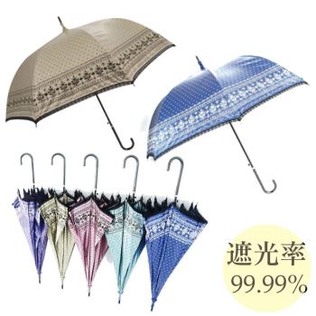 高遮光率 雙面蕾絲遮光宮廷傘/晴雨傘-隨機款