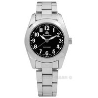 SE Sapphire / SE013L01B / 簡潔大方夜光藍寶石水晶不鏽鋼手錶 黑色 29mm
