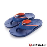 AIRWALK(男) - QQ彈力AB拖 舒適吸震耐磨止滑排水人字拖(藍)