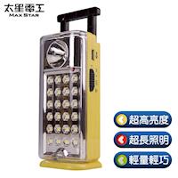 【太星電工】夜巡俠彩色輕巧LED充電式照明燈(黃)