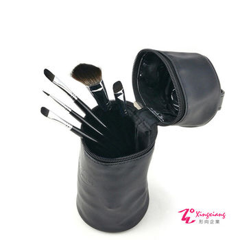 Xingxiang形向 美容師 專業 皮革 圓筒筆套包(黑色) Q-75-2(不含筆刷)