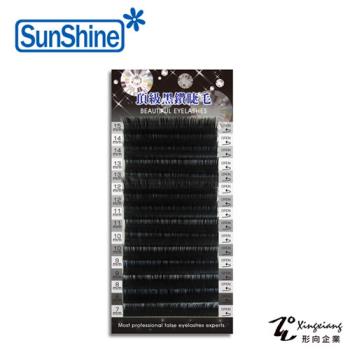 【SunShine】B款 0.10mm 長度7mm-15mm 檢定專用 頂級黑鑽睫毛(5L-17)