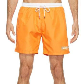 【HUGO BOSS】男時尚色彩對比亮橙色快乾游泳褲(預購)