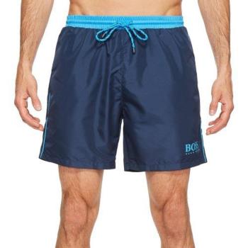 【HUGO BOSS】男時尚色彩對比深藍色快乾游泳褲(預購)