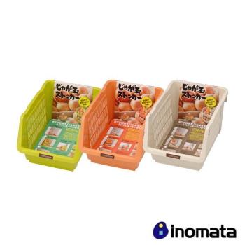 INOMATA 日本製造 野菜收納籃(橘/綠/白 顏色隨機) IN-126 