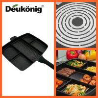 【Deukonig 德京】五合一火箭快廚多功能鍋具(五分隔煎烤鍋)