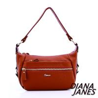 【Diana Janes 黛安娜】頭層牛皮多袋斜揹包