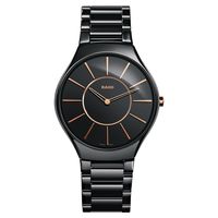 RADO 雷達 真薄系列陶瓷石英錶 黑 39mm R27741152