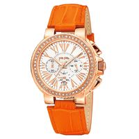 Folli Follie Watchalicious 羅馬晶鑽計時女錶 白x橘 40mm WF13B002SES-OR