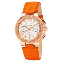 Folli Follie Watchalicious 羅馬晶鑽計時女錶 白x橘 32m WF13B001SES-OR