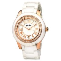 Folli Follie Ceramic 甜美晶鑽陶瓷女錶 白 40mm WF1B040BDW-XX