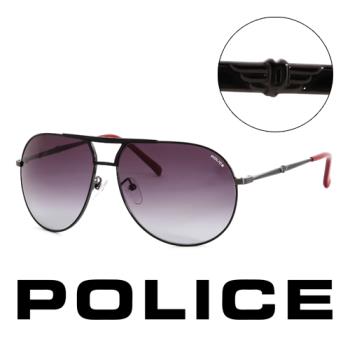 Police 義大利 警察 復古時尚經典造型太陽眼鏡(黑) - POS8759-0K59