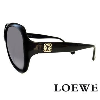 LOEWE 西班牙皇室品牌羅威素面立體LOGO太陽眼鏡 - 黑 SLW775-0Z42
