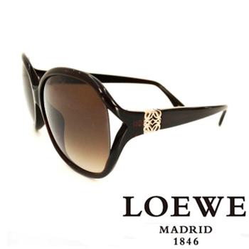 LOEWE 西班牙皇室品牌羅威經典立體LOGO太陽眼鏡 - (咖啡) SLW742-0958
