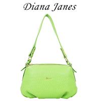 Diana Janes 牛皮個性皮紋多層女包-綠