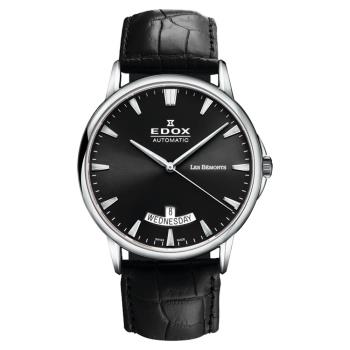 EDOX Les Bemonts 薄曼系列機械腕錶 黑 E83015.3.NIN