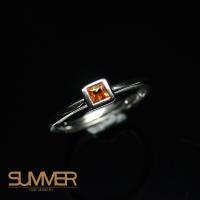 【SUMMER寶石】設計款彩色藍寶戒指(925銀 A22)