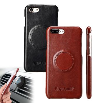【Fierre Shann】APPLE iPhone7 4.7吋 手工油蠟皮革磁吸背殼保護殼