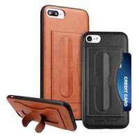 【Fierre Shann】APPLE iPhone7 Plus 5.5吋 手工皮革可插卡支架背殼保護殼