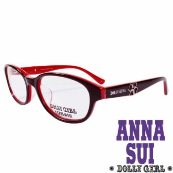 Anna Sui安娜蘇日本Dolly Girl系列光學眼鏡經典幸運草款‧復古紅【DG523-220】